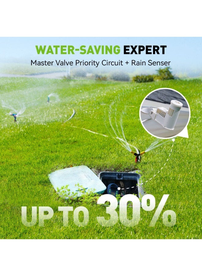 RAINPOINT 4-Zone Irrigation Controller for Large Garden – Standalone Water Timer, Manual Watering, Next Irrigation Reminder, IP68 Waterproof, Low Voltage Alert - Image 4
